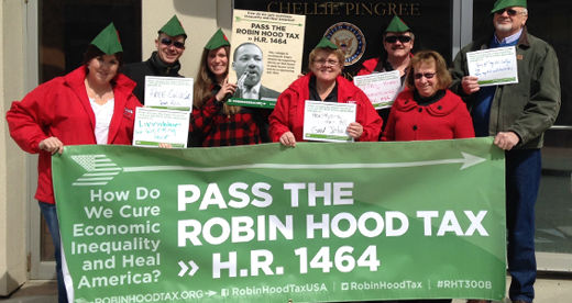 Nurses take to streets again to push ‘Robin Hood Tax’