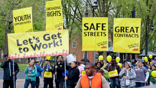 2,000 march in New Haven for jobs pipeline