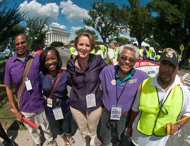 Union members swell the ranks of marchers in D.C.