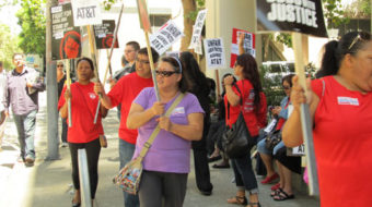 AT&T workers strike to protest unfair labor practices