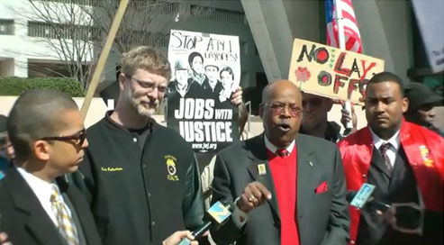 Tents return as Occupy Atlanta protests AT&T layoffs