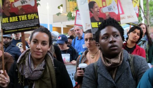 Protest shuts down Wells Fargo