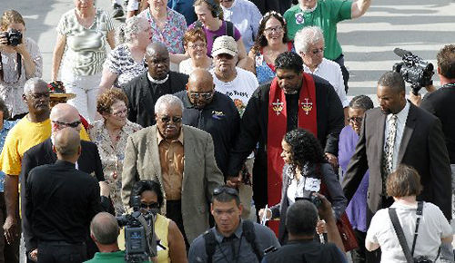 North Carolina NAACP leader released from jail after voting rights protest