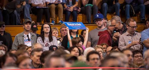 Native Americans gather to support the Sanders campaign