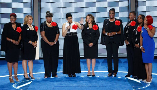 Democratic National Convention delegates chant “Black lives matter”