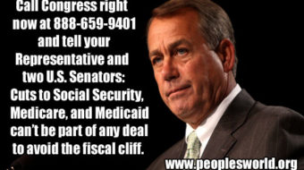 “Fiscal cliff” actions urge Congress to tax rich, no cuts