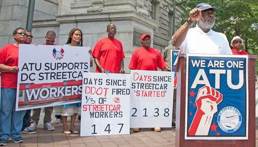 DC unions back streetcar workers fired for organizing