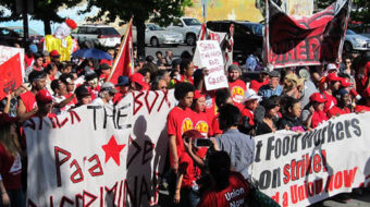 Berkeley demonstration for $15 at site of 60’s Free Speech Movement