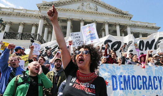 Hundreds arrested at U.S. Capitol for demanding restoration of democracy