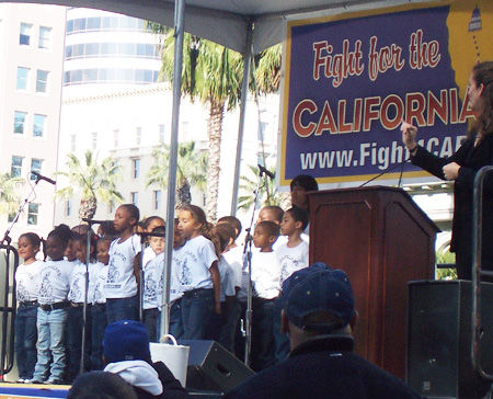 Thousands march for California’s future