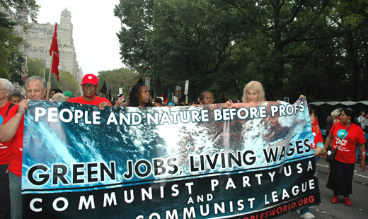 Red and green at People’s Climate March