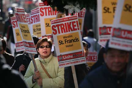 San Francisco hotel workers on strike