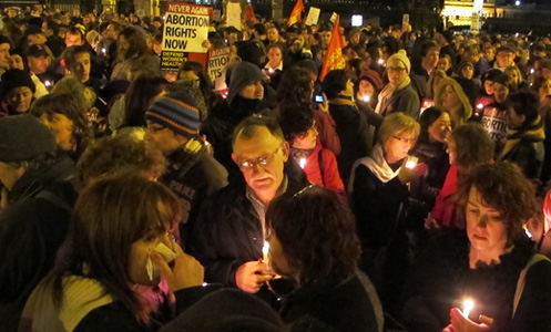 Thousands in Ireland march for woman refused an abortion