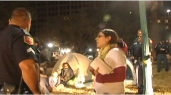 Occupy El Paso evicted from downtown plaza, seven arrested