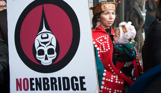Thousands protest Enbridge pipeline in Canada