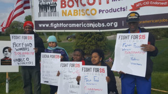 Workers crash Nabisco shareholders meet to confront Oreo CEO