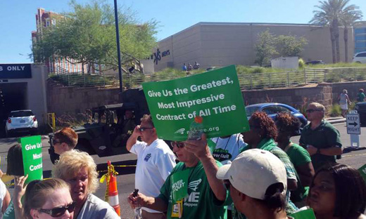 Trump hotel workers picket as boss gets GOP nomination