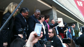 Unionists make citizens’ arrest of insurance CEOs