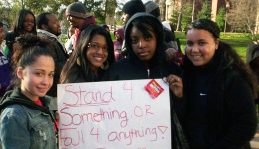 Bloomsburg University students call for justice for Trayvon