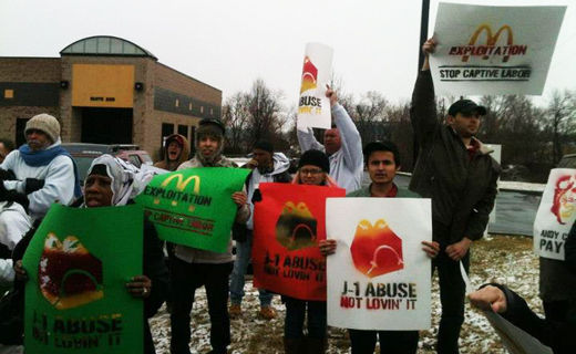 Exchange students walk off the job at McDonald’s