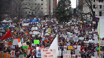 30,000 protest “right to work” for less in Michigan