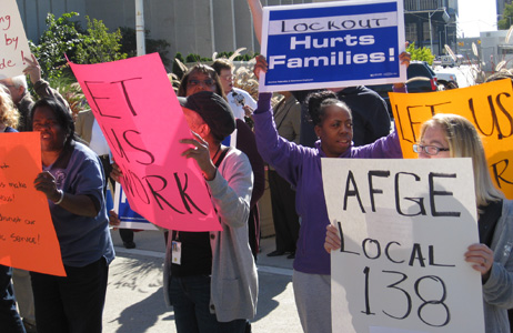 “Let us work,” say government workers