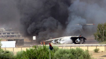 Oil depot ablaze, Libyan government appeals for help