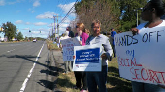 Protesters slam Linda McMahon’s call to “sunset” Social Security, Medicare
