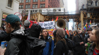 Thousands march peacefully in Chicago on May Day