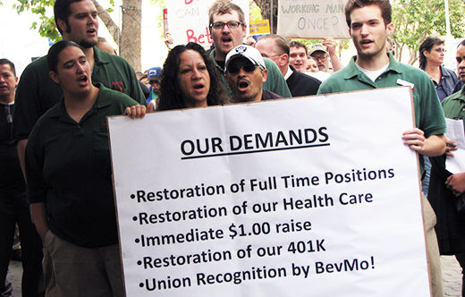 Town hall meet pledges to back BevMo! workers