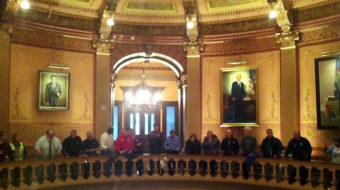 Uproar, protests, as Michigan house passes right-to-work law