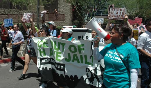Marchers in Phoenix demand an “Arpaio-free” Arizona