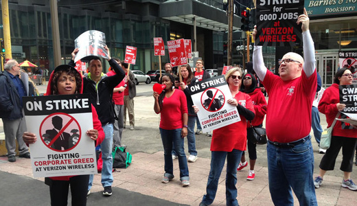 Unions keep up pressure on Verizon