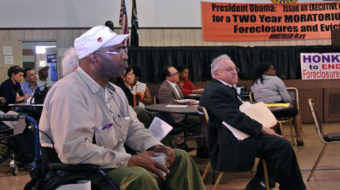 A call for “foreclosure-free zones” at Detroit “people’s hearing”