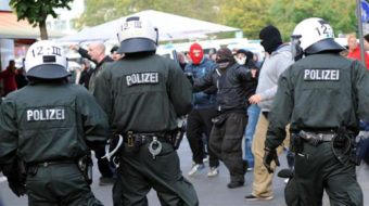 Germany sees confrontations with police too