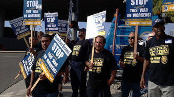 Video: L.A. port truck drivers go on 24-hour strike
