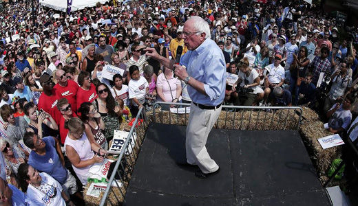 Sanders surging nationally as Iowa caucuses draw near