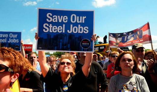 Steel job layoffs highlight need for new trade, infrastructure policies