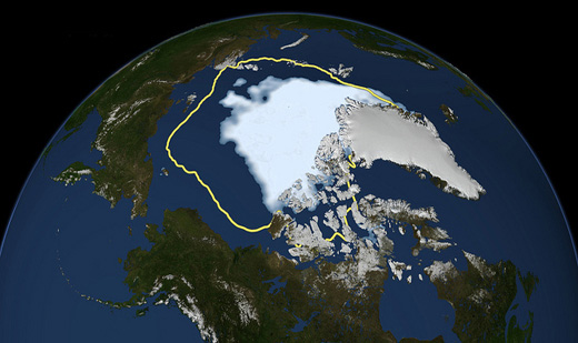 Cold spring linked with melting sea ice