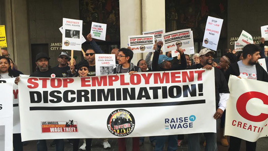 Workers tell Los Angeles: Stop job discrimination!