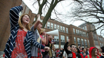 Teachers and parents push hard today to oust Republican governors