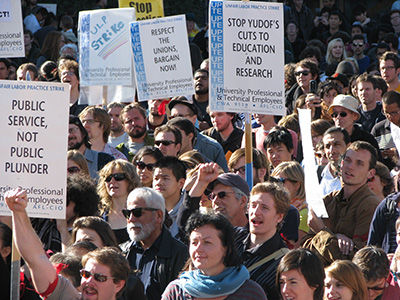 Students, faculty & workers protest U of Calif. hikes, cutbacks