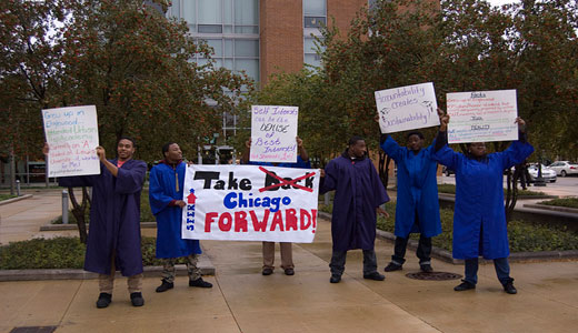 Thousands rally to ‘take back Chicago’ from wealthy