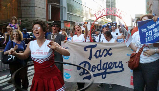 Fired up New Yorkers deliver Tax Day message to 1%