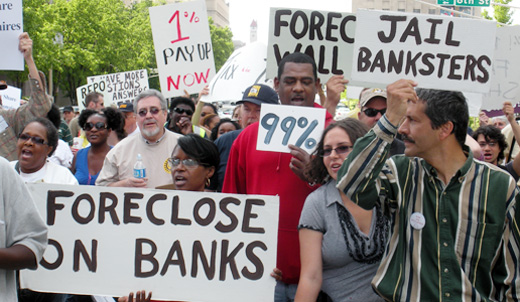 Protesters charge Bank of America received $1.9 billion tax refund