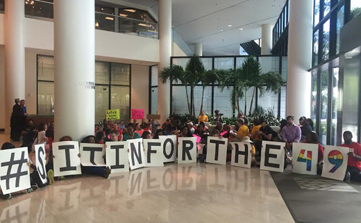 Eight Orlandoans arrested at Rubio’s office for sit-in against gun violence