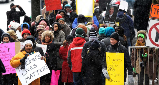 Teacher sickouts close almost all Detroit schools