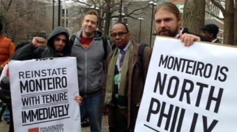 Students and community rally in support of Temple U. professor Anthony Monteiro