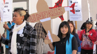 Airport concession workers picket for labor rights