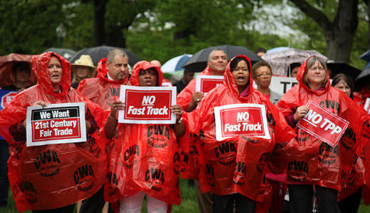 ‘Big Tent’ news conference shows big opposition to Fast Track, TPP